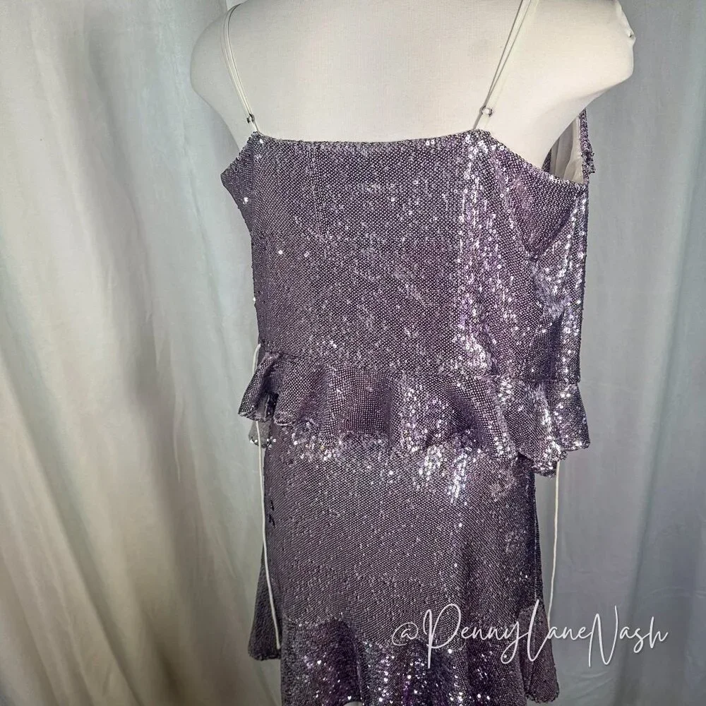 Rebecca Minkoff Sequined  Ruffled Tank & Skirt Set - Picture 13 of 15